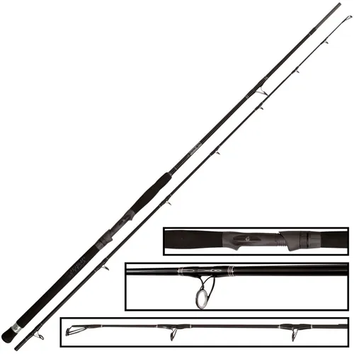 Black Cat Cat Buster 2,70m Spinnrute für Welsangeln - Angelrute für Süßwasser, ideal für Welsfischer mit Wurfgewicht von 50-150g und transportfreundlicher Länge von 140 cm.