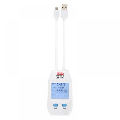 Produktbild UNI-T UT658DUAL USB Tester, USB-A + USB-C