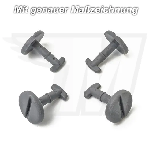 5x Fußmatten Clips in Grau Drehverschluss für BMW E39 E46 E83 | 82119410191