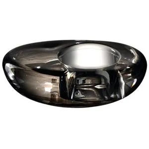 Leonardo Teelichthalter 041833 Casolare dunkelgrau, Glas, Höhe 3 cm