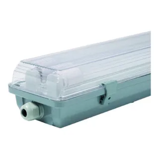 Müller-Licht Aqua-Promo 2/60 grey Gen. 6 LED-Feuchtraum-Wannenleuchte - IP65 zertifizierte 60 cm LED-Wannenleuchte für Feuchträume, mit auswechselbaren LED-Röhren – ideal für Keller und Werkstatt.