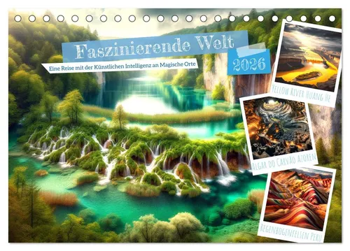CALVENDO Wandkalender Faszinierende Welt: Eine Reise mit der Künstlichen Intelligenz an Magi