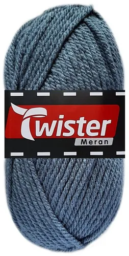 Kurtenbach 100 Gramm Twister Meran aus 100 % Polyacryl 54 Jeansblau Bastelgarn