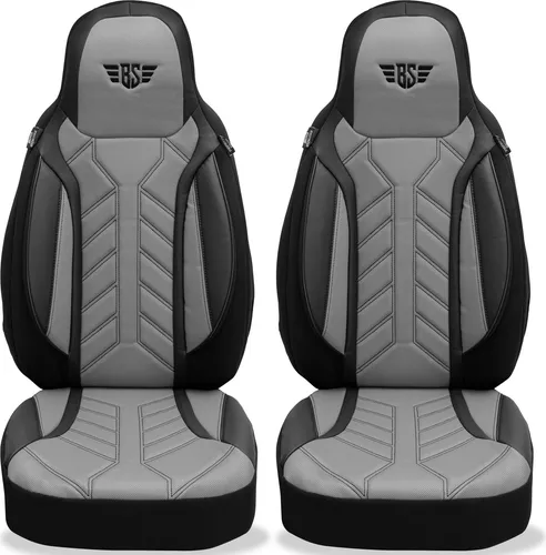 BREMER SITZBEZÜGE Autositzbezug für Seat Ibiza 5 (2017+) - Hochwertige 2-tlg. Schonbezüge für Seat Ibiza 5, schwarz/grau. Pflegeleicht, atmungsaktiv und rutschfest – für optimalen Komfort und Schutz. Einfache Montage mit Klettsystem, inklusive Anleitung.