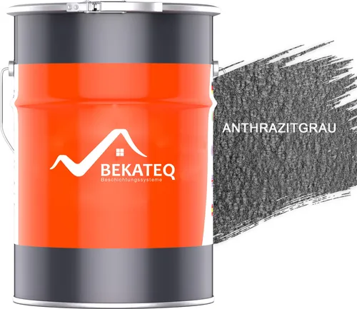 BEKATEQ Hammerschlaglack Anthrazitgrau, 1 Liter - 3in1 Rostschutzlack für innen & außen: Schnelltrocknend, wetter- & UV-beständig, ideal für Gartenmöbel, Geländer und mehr. Schützt effektiv vor Rost und Kratzern.