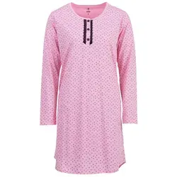 zeitlos Nachthemd Nachthemd Langarm - Marry Herz & Spitze rosa XL