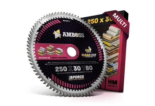 HM Kreissägeblatt 250x30 Z80 Flachzahn - Kreissägeblätter für präzise Multi-Feinschnitte - geeignet für verschiedene Materialien wie Holz und Metall, mit geringer Schnittbreite für minimalen Verschnitt und verbesserte Akku-Effizienz.