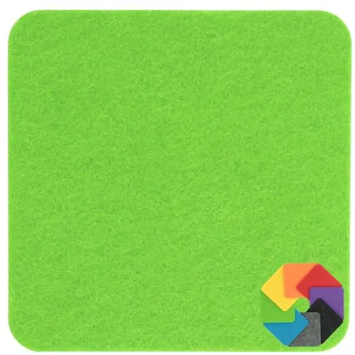 Design Filz Untersetzer eckig in grün von BIASTO