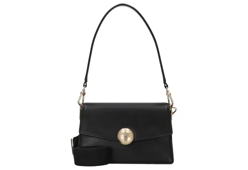 Lacoste Tennis Bliss Schultertasche 22.5 cm Schwarz - Stilvolle Lacoste Schultertasche in Schwarz mit praktischem Tennisballverschluss. Hochwertige Verarbeitung und mehrere Fächer bieten Platz für Essentials und sorgen für perfekten Tragekomfort.
