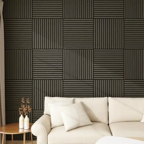 neu.holz 3D Wandpaneel Set »Vang«, 16-tlg, Eichenoptik - Wandpaneele für eine verbesserte Raumakustik und stilvolle Raumgestaltung. Mit geradlinigen Lamellen in Eichenoptik, individuell zuschneidbar und einfach zu installieren.