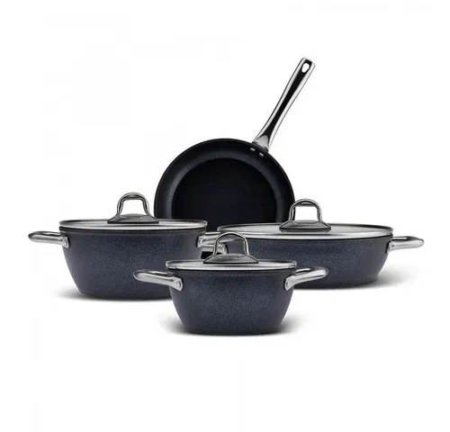 Karaca Topf-Set Biodiamond Powerful Inox Kochtopfset, 7-teiliges Set