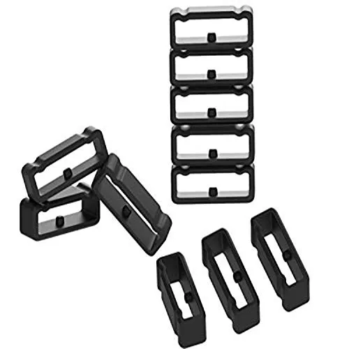 Verschlussring Kompatibel mit Suunto 9/Baro/Spartan Ultra/Spartan Sport/Spartan Sport Handgelenk Hr/Sport Handgelenk Hr Baro Smartwatch Zubehör Silikonschlaufe Keeper (Black-10Pack)