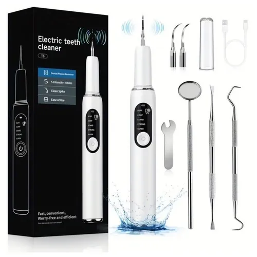 Elektrische Zahnbürste mit LED-Licht und 5 Reinigungsmodi Professionelle Zahnpfl