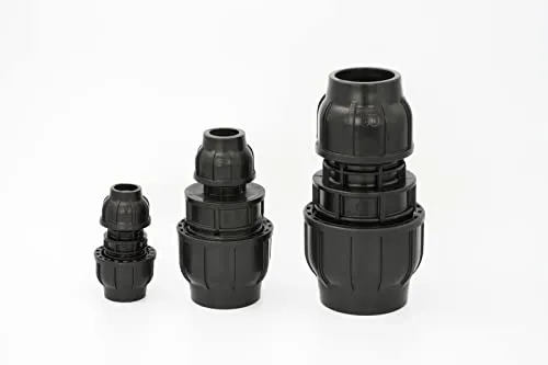 Stabilo-Sanitaer PE Rohr Verschraubung 50 x 40 mm Kupplung Muffe Klemmverbinder Klemmverschraubung Fitting Verbinder