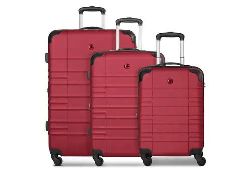Wenger Trolleyset Amplar Evo, 3-teilig, ABS mit 4 Rollen in rot von Wenger