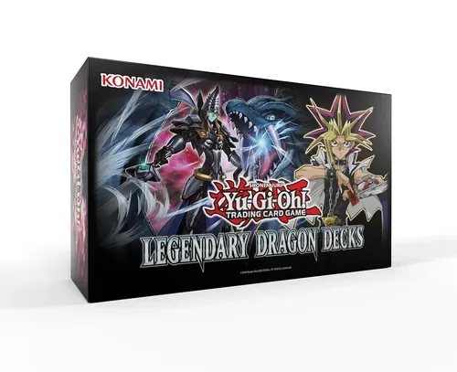 Yu-Gi-Oh! TCG Legendary Dragon Decks Unlimited Reprint *Deutsche Version* - Sammelkarten mit 3 einzigartigen Drachen-Decks, inklusive legendärer Zauberkarten und Fusionsmonster - perfekt für Duellanten, die ihre Strategie verstärken möchten!