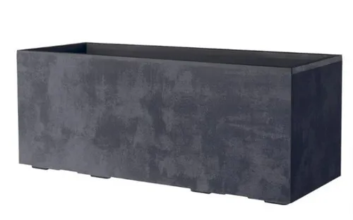 Deroma Pflanzkasten Millennium 39x99 cm Anthrazit - Garten-Zubehör mit modernem Design und Wasserreservoir für optimale Pflanzenbewässerung. UV-beständig, mobil dank 8 Rädern und langlebig durch verstärkte Konstruktion.