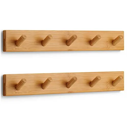 LARHN Garderobenhaken Holz (2 Stück) in braun von LARHN