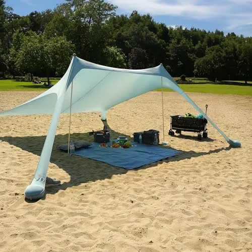 yourGEAR Cameo Beach Shelter 3 x 3 m Sonnensegel - Sonnensegel mit UV50+ Schutz, ideal für den Strand, leicht und schnell aufzubauen, bietet optimalen Schatten.