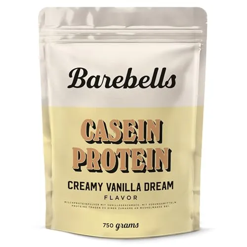 Barebells Casein Proteinpulver – Creamy Vanilla Dream | 28g Protein pro Portion - Cremiger Vanillegeschmack ohne Zuckerzusatz – ideal für Shakes oder Pudding. Mit hochwertigem Casein für langanhaltende Energie und Unterstützung in der Regeneration. Perfekt für aktive Tage!