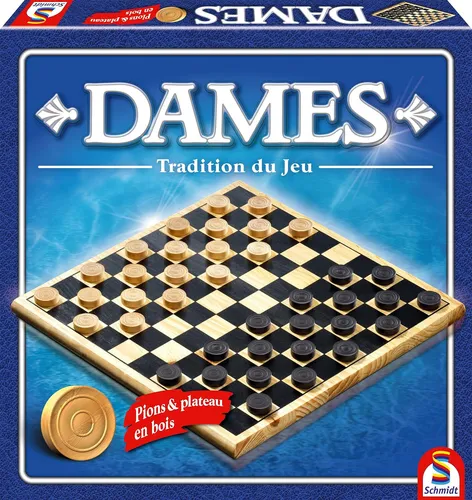 Schmidt – 88104 – Brettspiel – Dame, Holz, Traditionell Gesellschaftsspiel