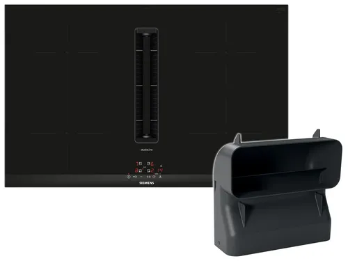 Siemens studioline Set EH877BGA6 Kochfeldabzug Induktion EH877BE15E + Flachkanal HZ9VDSB4