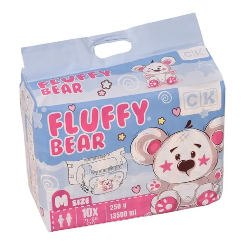 Fluffy Bear 13500 ml Windeln mit Folie Gr XL