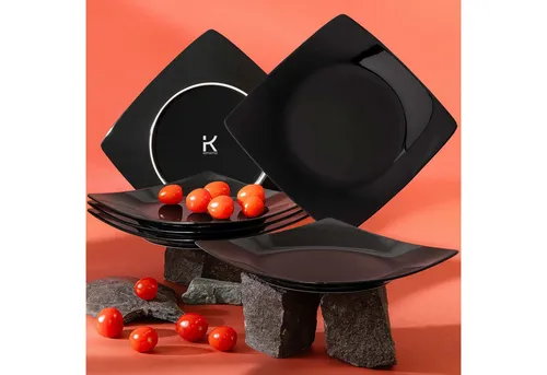 KONSIMO® EPIRI Teller-Set für 6 Personen in schwarz von KONSIMO®