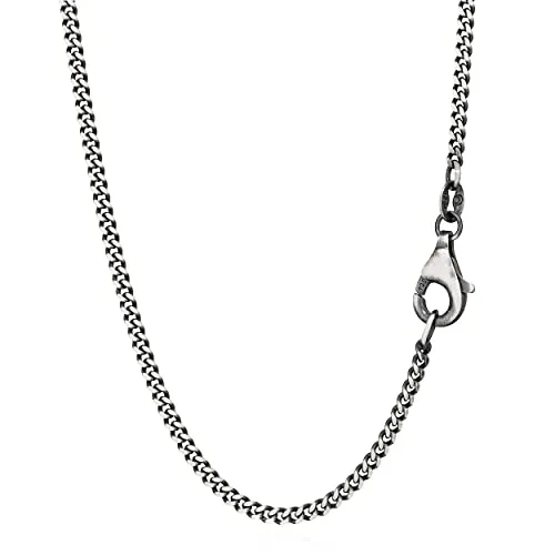 NKlaus 45cm Panzerkette aus 925 Silber - Elegante Halskette für Damen, 45cm lang und 1,7mm breit, aus hochwertigem 925 Sterling Silber – zeitlose Eleganz für jeden Anlass.