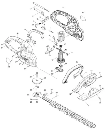 Makita UH4261 Ersatzteile - Hochwertige Heckenschere 230 V - Ersatzteile für die Makita UH4261 Heckenschere, ideal für zuverlässigen Betrieb und lange Lebensdauer. Netzbetrieben mit 230 V für optimale Leistung.