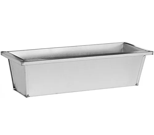 Dehner Pflanzgefäß Metall, 50 x 17 x 13 cm, silber - Robustes Pflanzgefäß aus verzinktem Stahlblech im nostalgischen Design. Ideal für dekorative Akzente im Garten oder auf dem Balkon – frostbeständig bei richtiger Pflege.