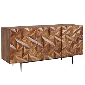 Wohnling Sideboard 144x72x47 cm aus Sheesham Massivholz