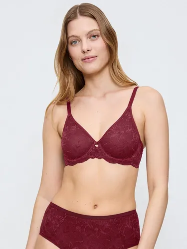 Triumph Amourette Charm T W02 Damen-BH, Rot (Sweet Marsala), 80B - Eleganter Bügel-BH mit nahtlosen, vorgeformten Cups. Ideal für einen unsichtbaren Look unter der Kleidung, bietet optimalen Halt und Komfort für den Alltag.
