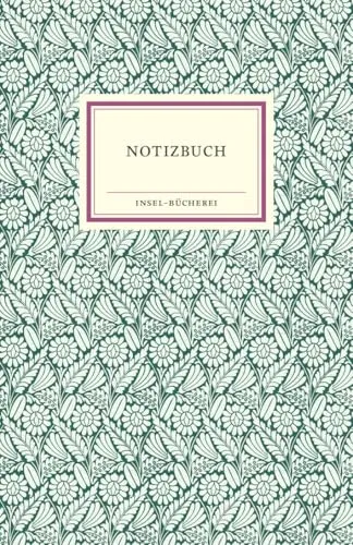 Notizbuch Insel-Bücherei »Blumendekor waldgrün«: Hardcover, B6, Blanko, 96 Seiten, mit Lesebändchen