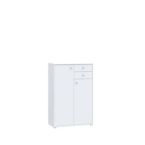 möbelando Hochkommode TEMPRA2 in Weiß