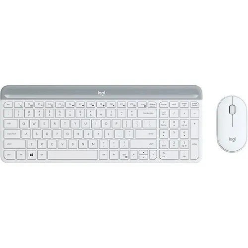 Logitech MK470 Slim Combo - Kabelloses Tastatur-Maus-Set mit lärmfreier Bedienung, 36 Monate Akkulaufzeit und 10m Reichweite