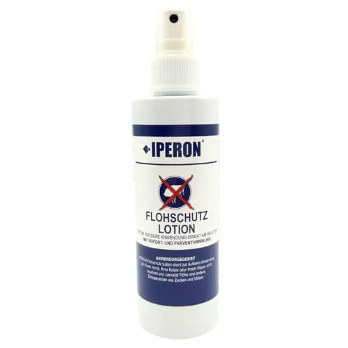 IPERON® 200 ml Flohschutz Lotion | Effektive Abwehr von Flöhen, Zecken & Milben | Effektiver Schutz durch natürliches Geraniol | Zur gezielten Vergrämung von Lästlingen | Anwendung direkt am Haustier