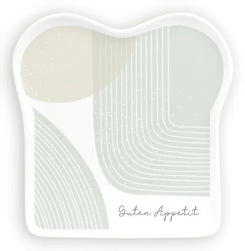 Grafik Werkstatt Toastständer Grafik-Werkstatt Toast-Teller mit Spruch, Porzellan, lebensmittelecht, spülmaschinengeeignet