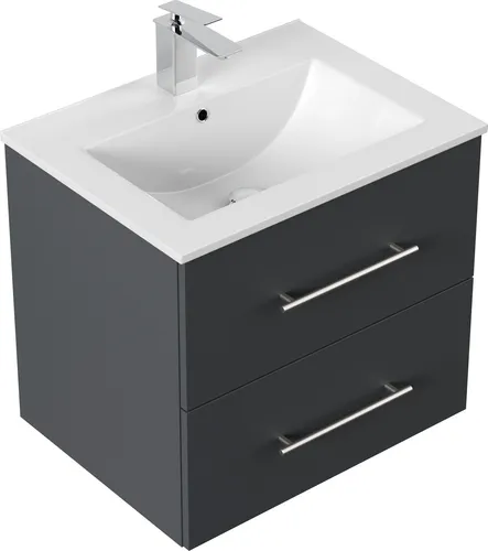 Magnolia Home Waschtisch Badmöbel Firenze 60 SoftClose in Grafit