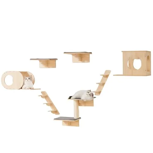 VEVOR Kletterwand Katzenliege 7er-Set von Vevor