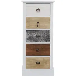 Produktbild Mobili Rebecca Kommode, Weiß, Holz, Rechteckig, 27x84x37 cm, Wohnzimmer, Kommoden & Sideboards, Kommoden