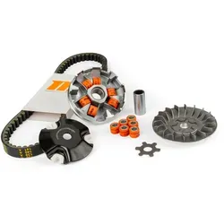 Variomatik Kit RACING V.2 mit Keilriemen für Minarelli lang - Motorradkoffer mit optimierter Leistung und verbessertem Schaltverhalten – ideal für 50ccm oder 70ccm Setups, inkl. Racing Keilriemen und Gewichtssätzen für individuelle Abstimmung.
