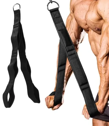 Trizepsseil,Trizepsseil Kabelbefestigung,Trizeps-Pull-Down-Seil für Push-Downs, Crunches, Facepulls für Professionelles Fitnessstudio Schwarz