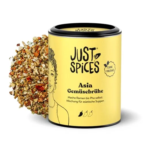 Just Spices Asia Gemüsebrühe I Würze asiatische Suppen zu Hause selbst I Gewürzdose, 65 g