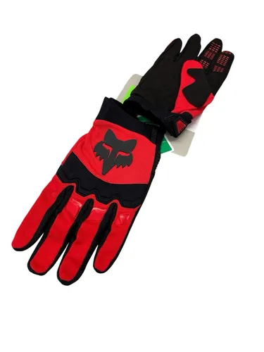 FOX Dirtpaw 2023 Motocross Handschuhe 2XL, schwarz-rot - Motorradhandschuhe mit gepolsterter, touchscreen-kompatibler Handinnenfläche und robustem Nylon für optimalen Schutz und Komfort beim Fahren.