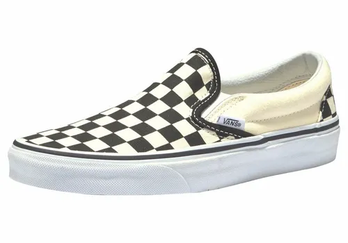 Vans Slip-On Classic in Schwarz - Größe 37 - Sneaker mit elastischem Einsatz für müheloses An- und Ausziehen, gepolstertem Schaft und leichter vulkanisierter Sohle. Ideal für lässige Looks!