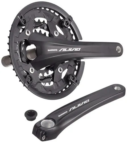 SHIMANO Kettenradgarnitur Alivio FCT4060 2-PIECE schwarz - Fahrradzubehör mit langlebiger 2-PIECE Konstruktion für optimale Kraftübertragung und Effizienz beim Fahren.