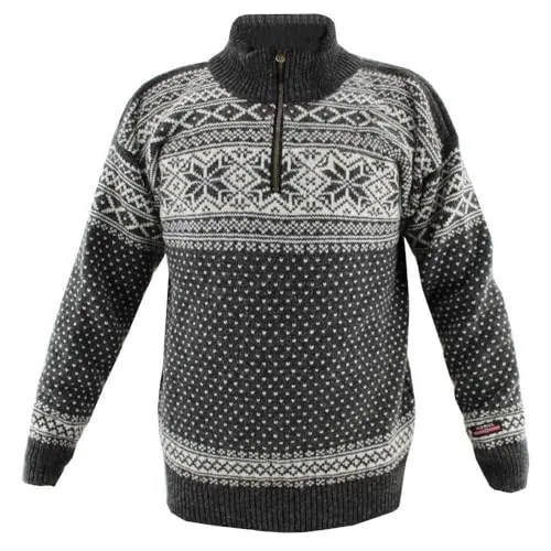 HomeOfSocks Norweger Pullover für Herren aus 100% Schurwolle (Anthrazit, XL)