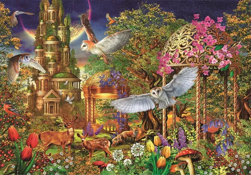 Clementoni Puzzle Woodland Fantasy Garden - 1500 Teile Puzzle Erwachsene