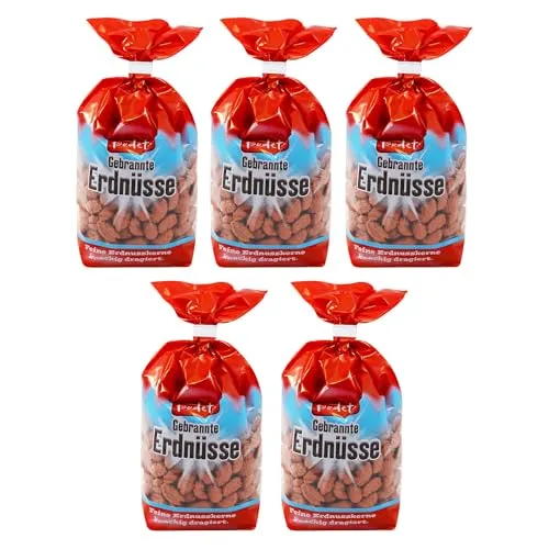 Vorteilspack Bodeta gebrannte Erdnüsse, dragiert 5 x 175 g im Bodenbeutel (Bundle)